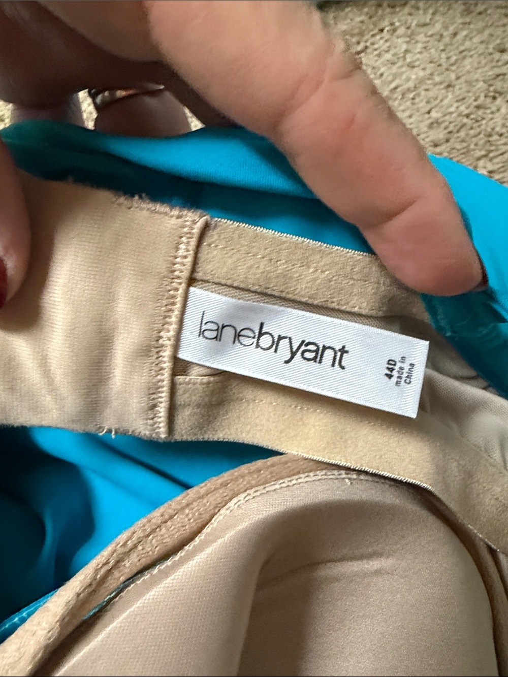 Lane Bryant bra sized swim top size 44D